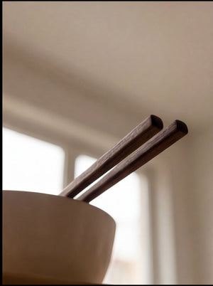 Handgemaakt Gepersonaliseerd Premium Jarrah Sushi-Stokjes – Luxe Cadeau Set